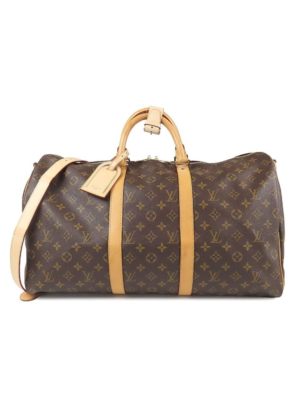 Louis Vuitton Keepall Bandouliere 50 2-Way Shoulder Bag Brown Monogram Canvas